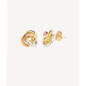 PENDIENTES TRICOLOR NUDO - G3339C