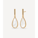 PENDIENTES SEMI LARGOS FUSÍON CON MADREPERLA BLANCA - G4143 PENDIENTES SEMI LARGOS FUSÍON CON MADREPERLA BLANCA - G4143