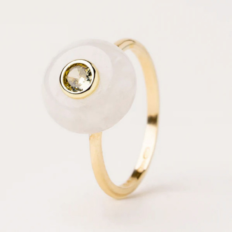 ANILLO CHAPADO CUARZO BLC CIRCONITA - AL5655