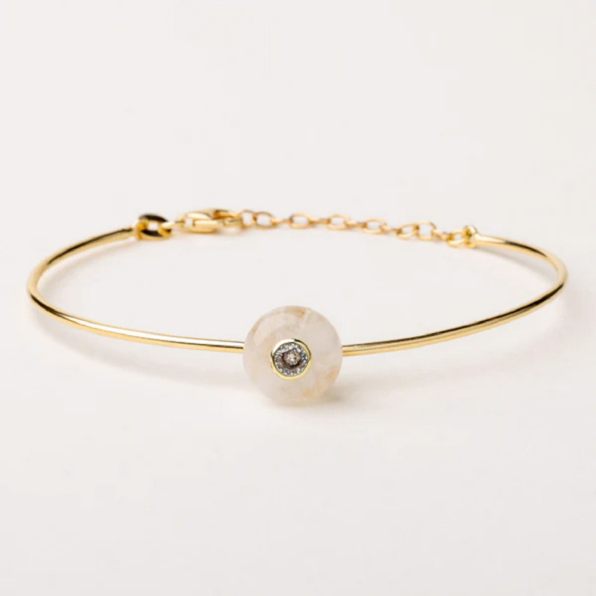 PULSERA CHAPADO CUARZO BLC CIRCONITA - AL5657