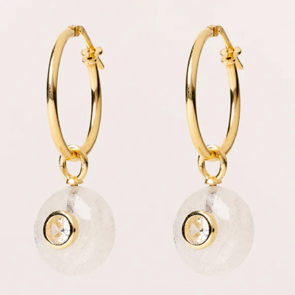PENDIENTES CHAPADO CUARZO BLC CIRCONITA - AL5660