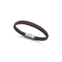 PULSERA ACER Y PIEL TRENZADA MARRÓN - 14299P01011 PULSERA ACER Y PIEL TRENZADA MARRÓN - 14299P01011