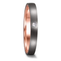 ANILLO ORO ROSA 14 kt Y TANTALIO DIAMANTE ANILLO ORO ROSA 14 kt Y TANTALIO DIAMANTE