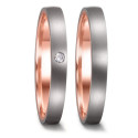 ANELL OR ROSA 14 kt I TITANI DIAMANT
