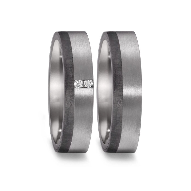 ANILLO TÁNTALO Y CARBONO DIAMANTE