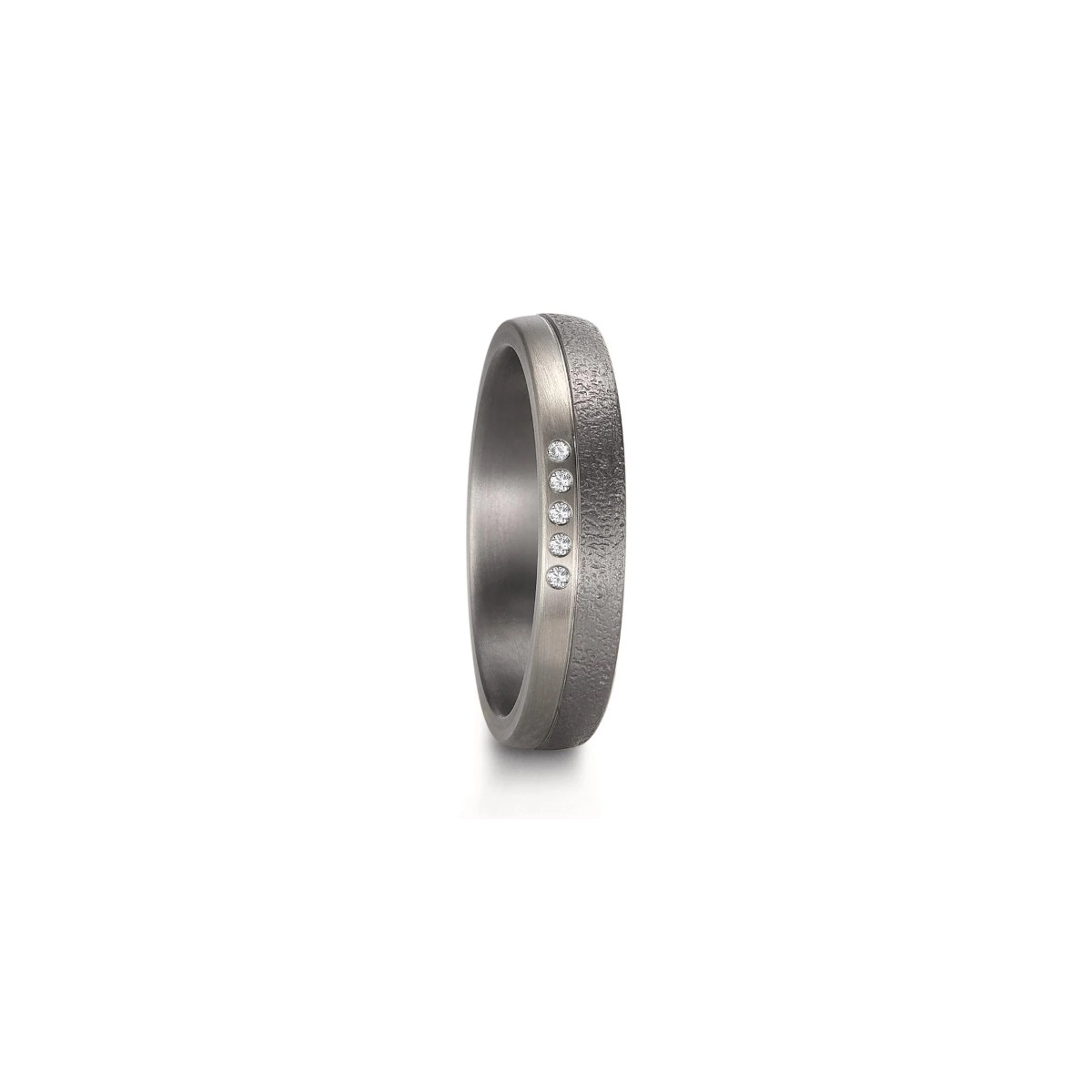 ANILLO TÁNTALO Y PALADIO DIAMANTE