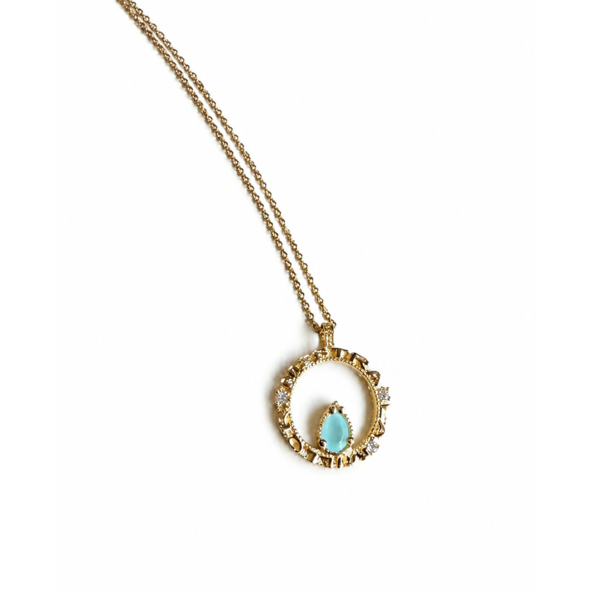 COLGANTE PLATA CHAPADA Y CALCEDONIA - CO6838PXCAD