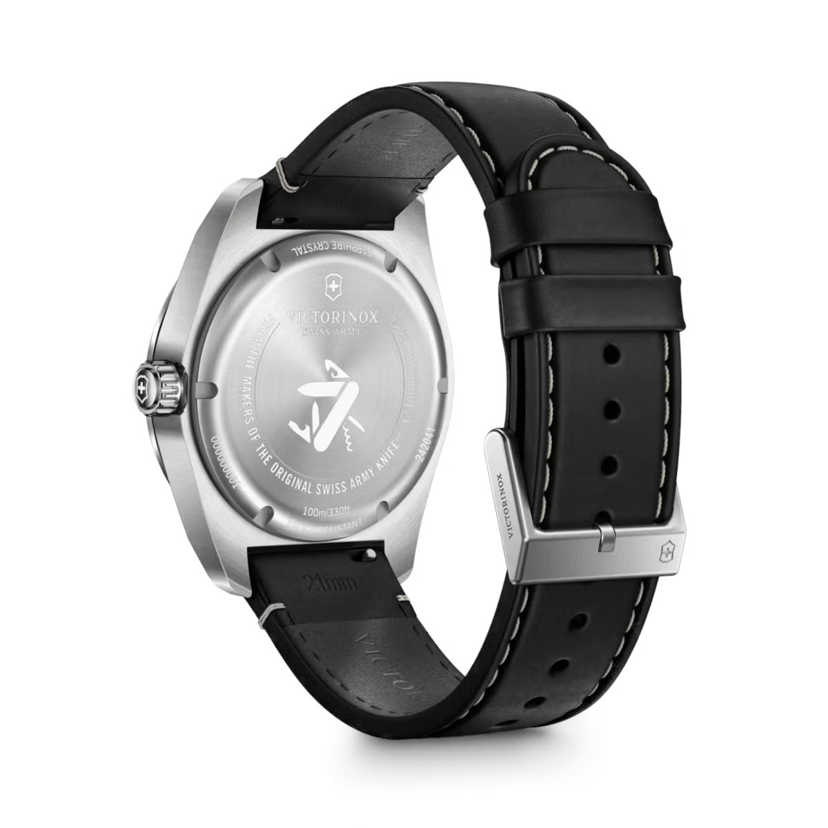VICTORINOX SWISS ARMY SS BLACK DIAL, BLACK STRAP - V242041