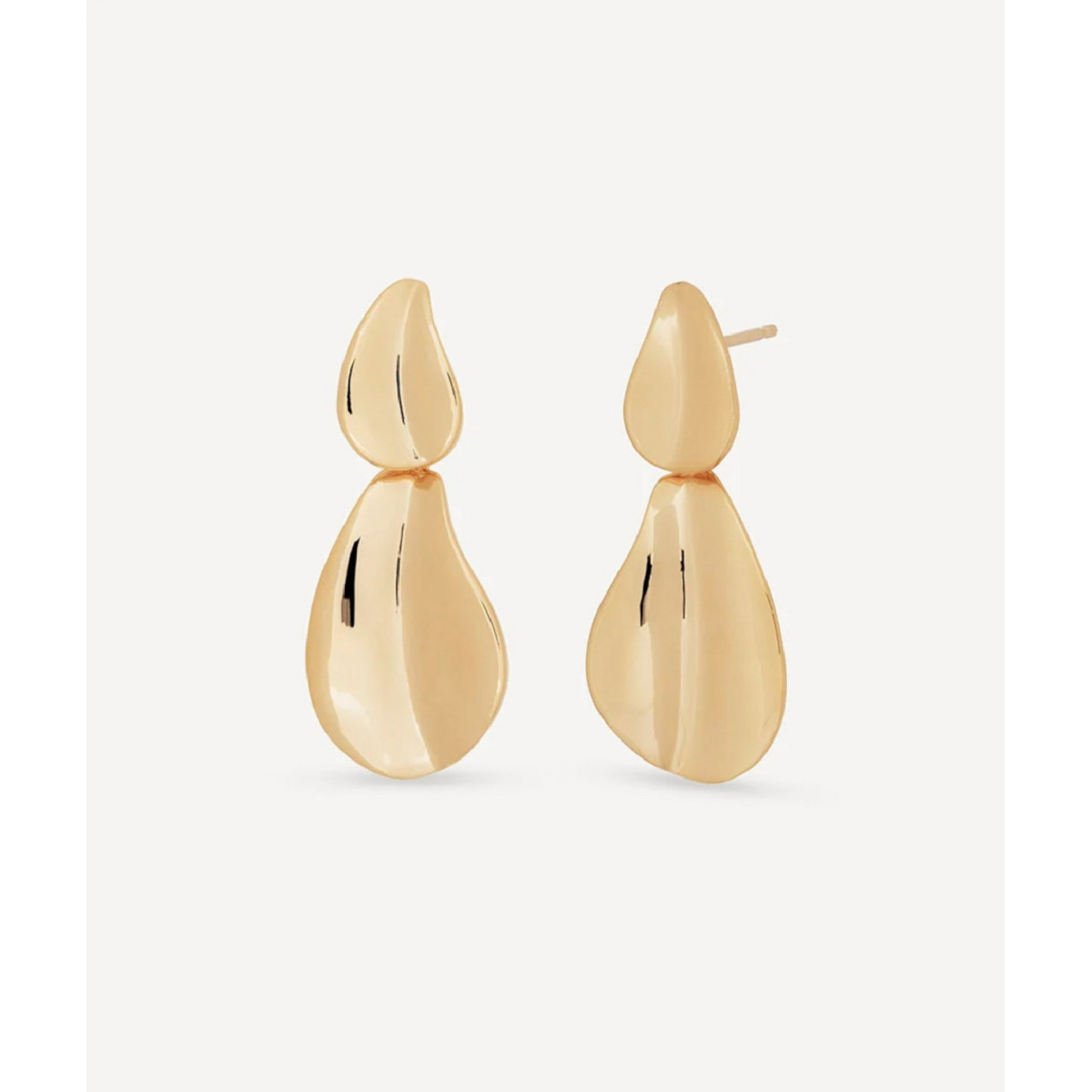 PENDIENTES SEMI-LARGOS PLISÉ  - G4174