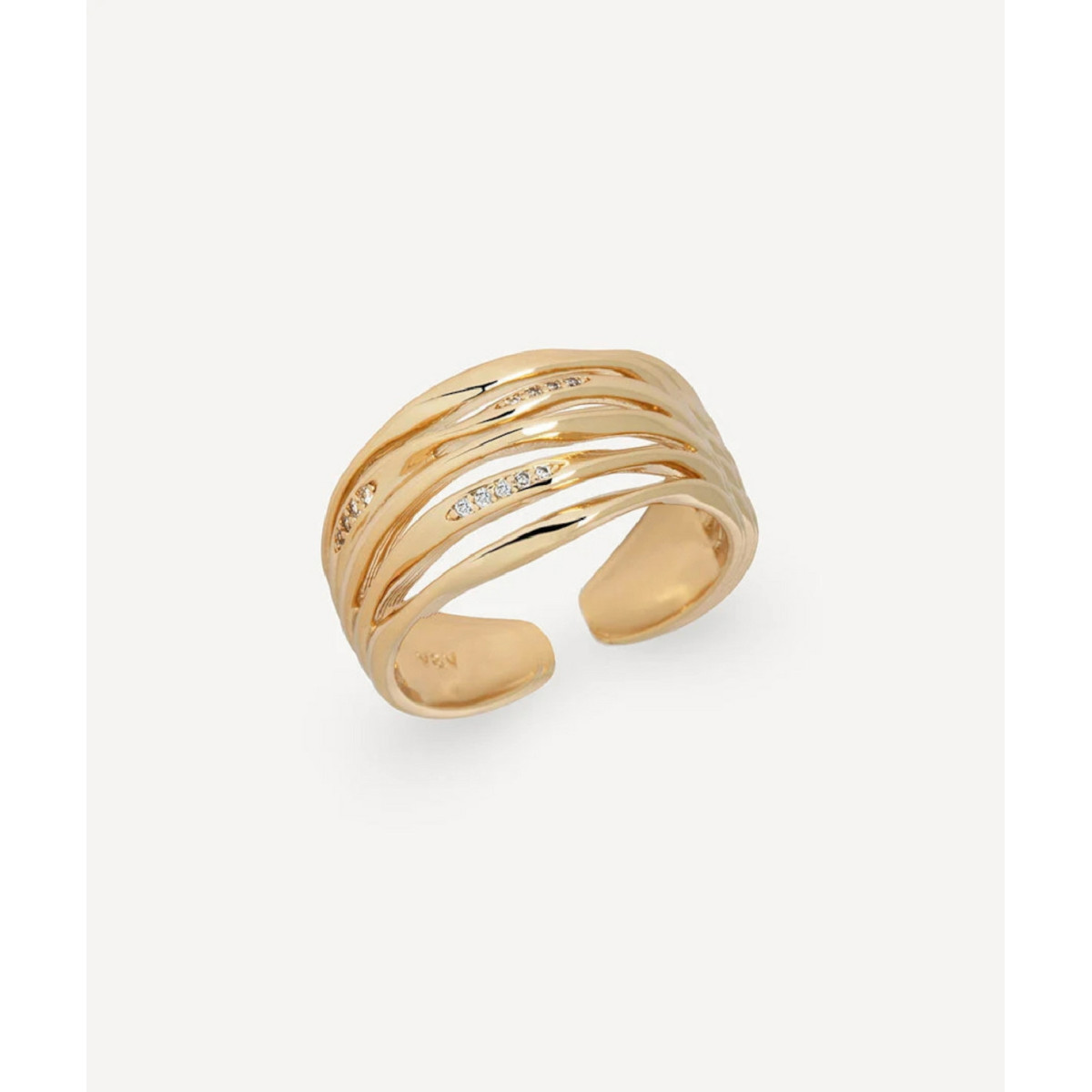 ANILLO TIRAS FLOW CIRCONITAS  - X4823331214A