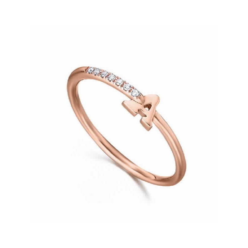 ANELL M OR ROSAT AMB BRILLANTS - 10595 ORB