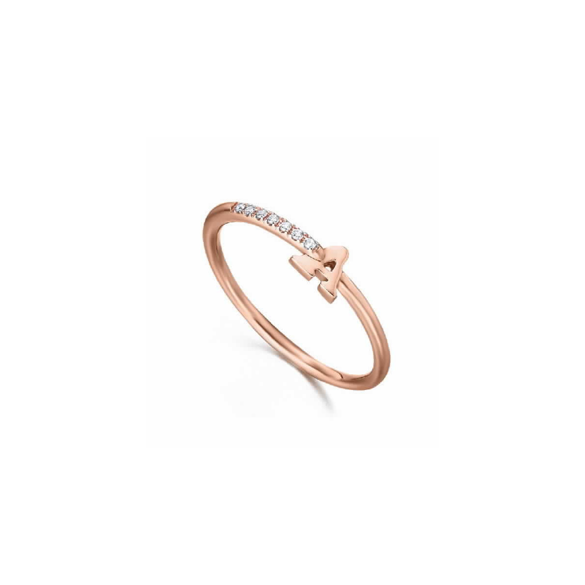 ANELL M OR ROSAT AMB BRILLANTS - 10595 ORB