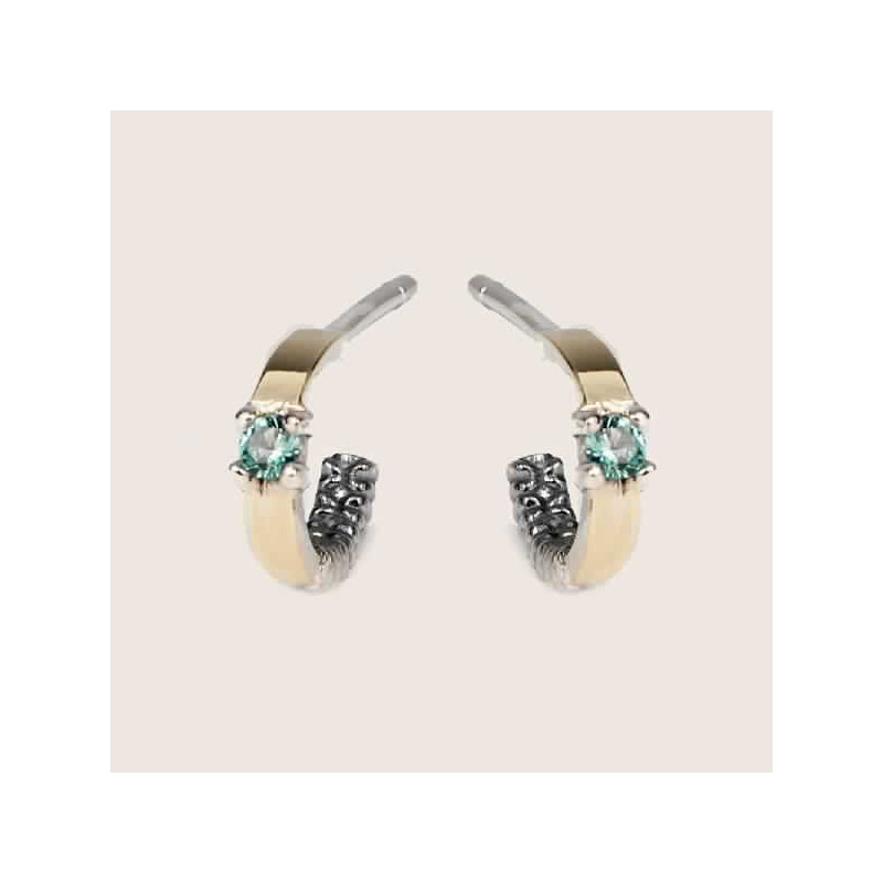 ARRAC CRIOLLA ORO PLTA PEDRA VERD  - 10884V