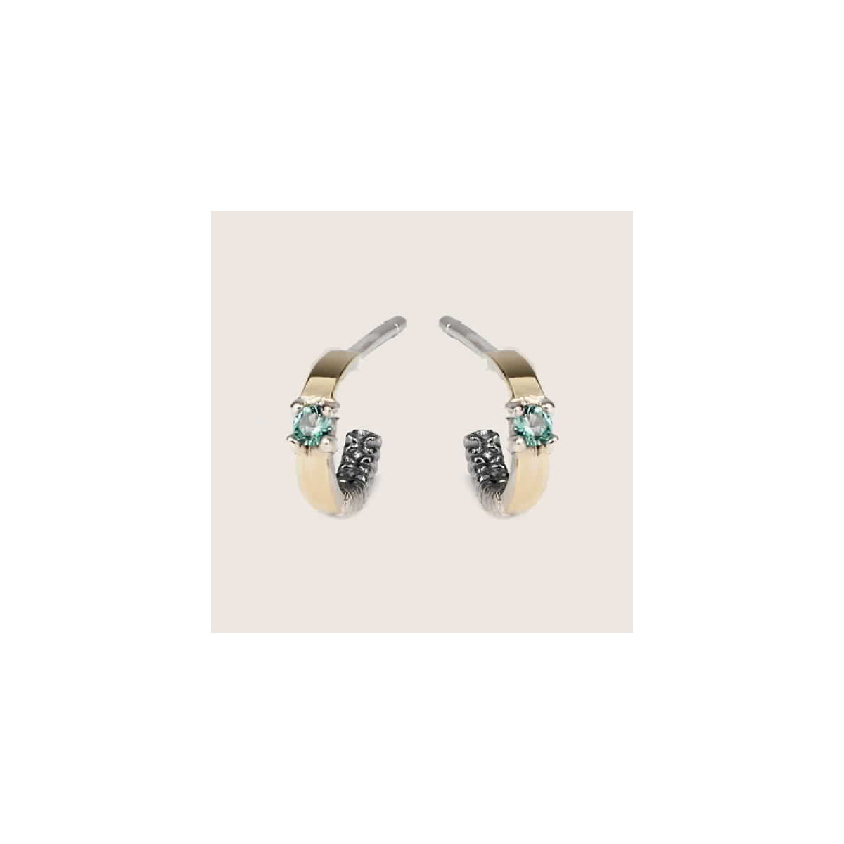 ARRAC CRIOLLA ORO PLTA PEDRA VERD  - 10884V