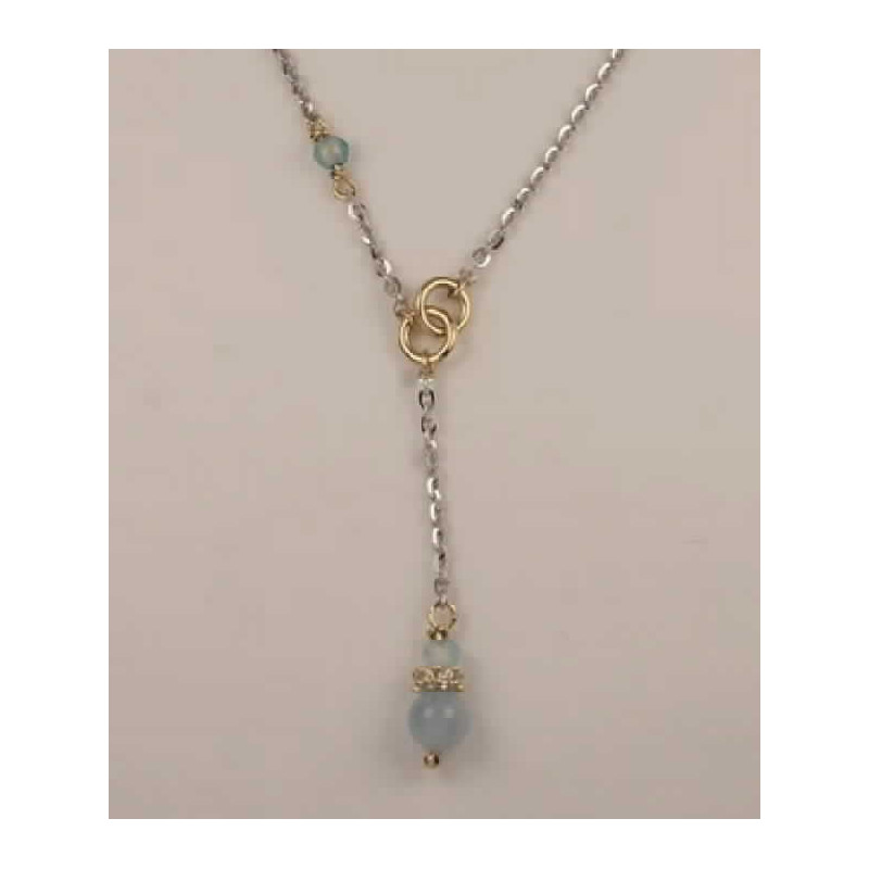 PENJOLL ORO PLATA TOPACI BLAU LARIAT - 11168AM