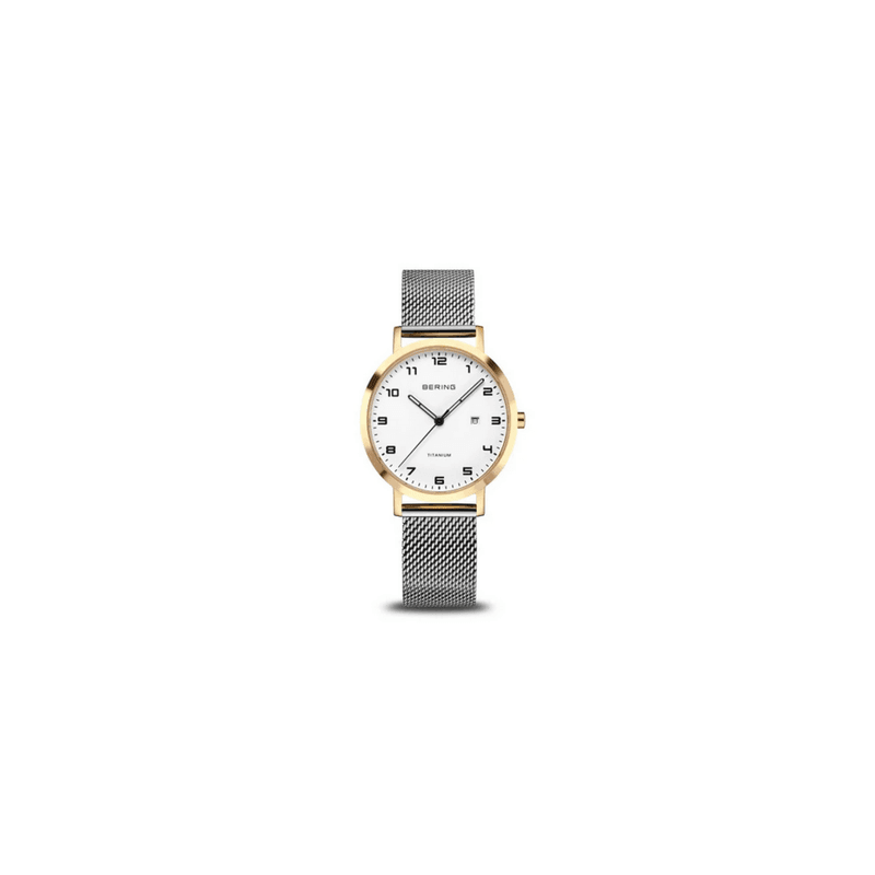 BERING   TITANIUM ORO PULIDO BICOLOR 34mm - 18634-010