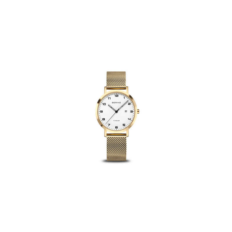 BERING   TITANIUM ORO PULIDO 34mm - 18634-334